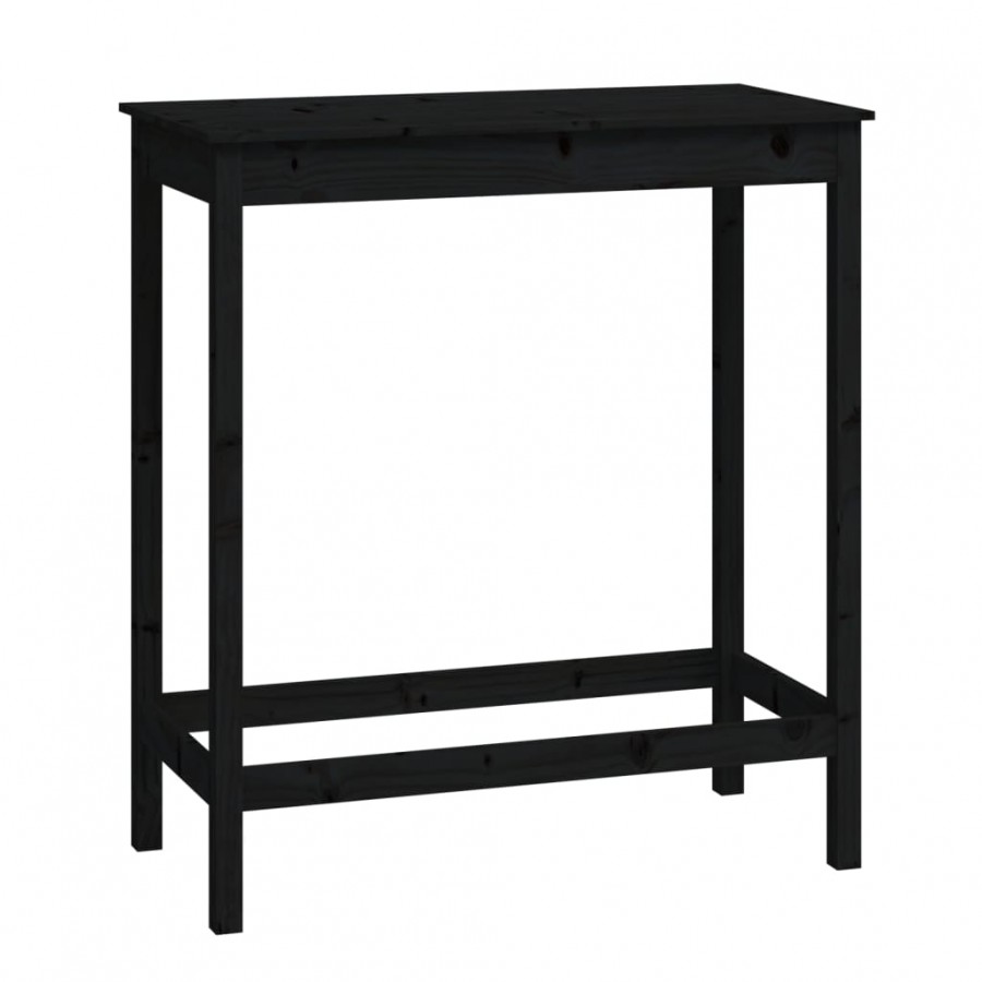 Table de bar Noir 100x50x110 cm Bois massif de pin Table de bar Noir 100x50x110 cm Bois massif de pin