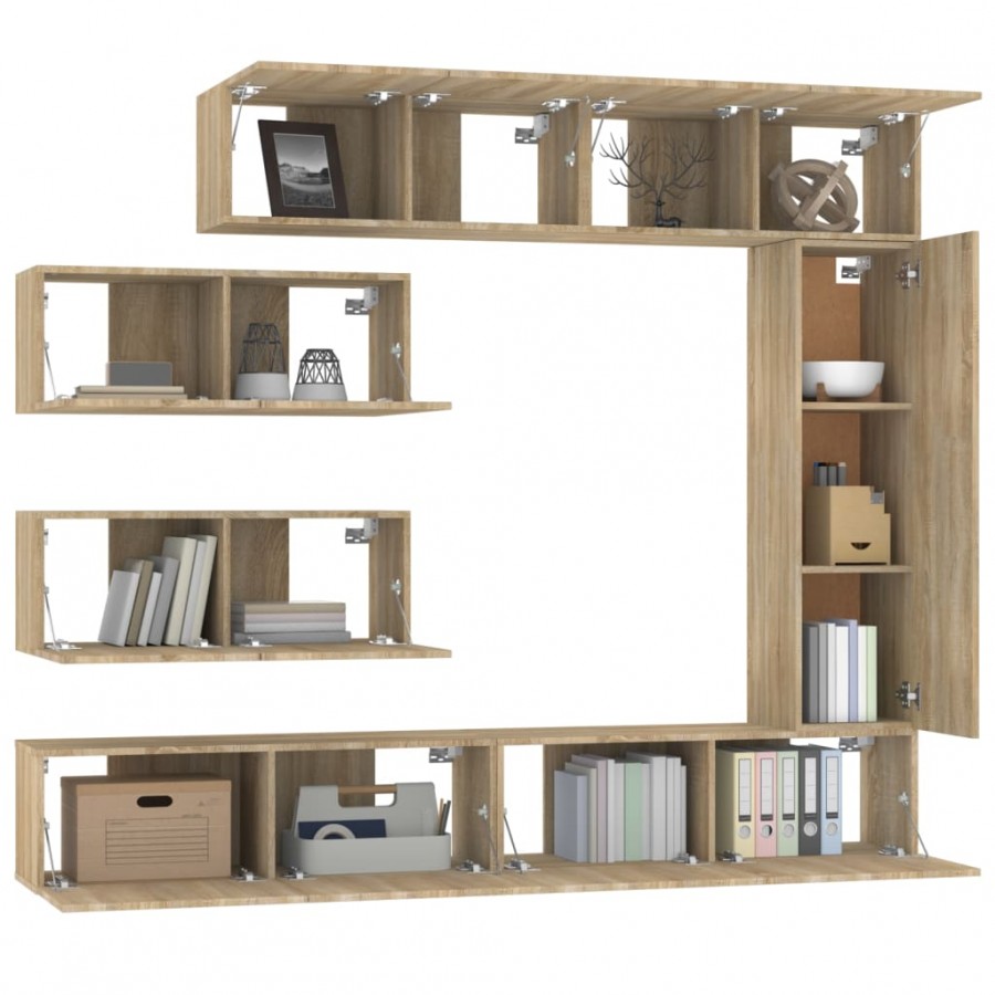 Ensemble de meubles TV 7 pcs Chêne sonoma  Ensemble de meubles TV 7 pcs Chêne sonoma