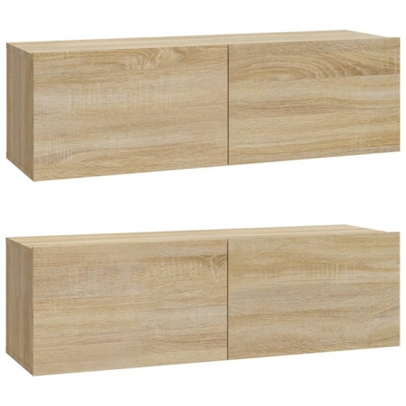 Ensemble de meubles TV 4 pcs Chêne sonoma Bois d'ingénierie