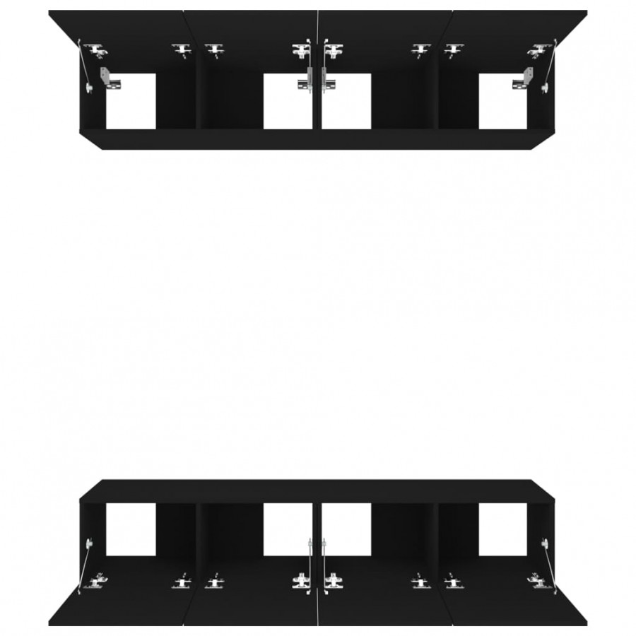 Meubles TV 4 pcs Noir 80x30x30 cm  Meubles TV 4 pcs Noir 80x30x30 cm