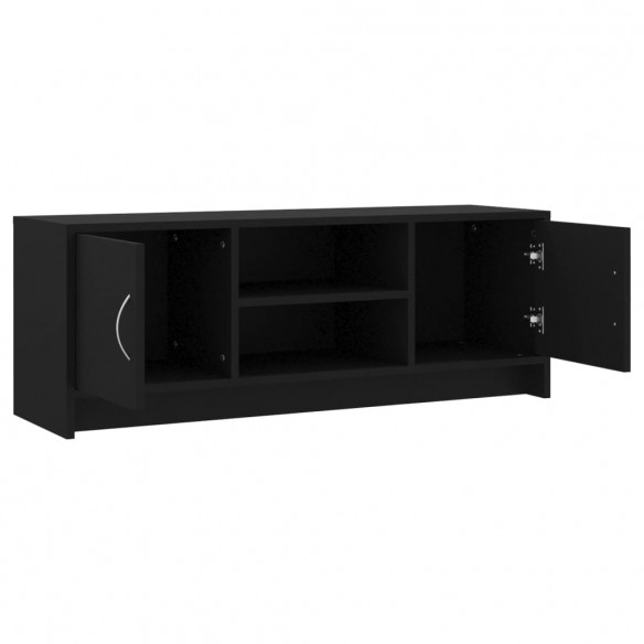 Meuble TV noir 102x30x37,5 cm bois d'ingénierie