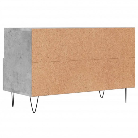 Meuble TV Gris béton 80x36x50 cm Bois d'ingénierie