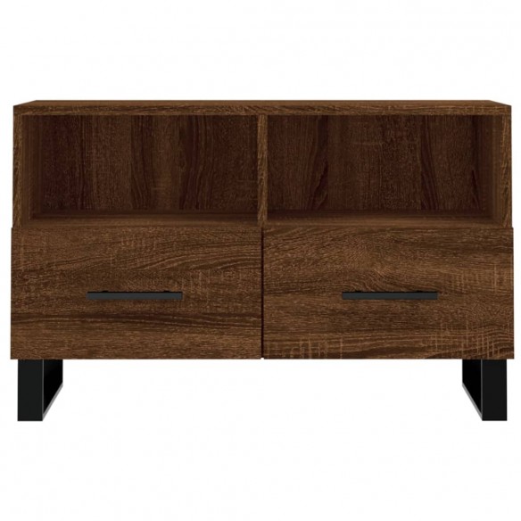 Meuble TV Chêne marron 80x36x50 cm Bois d'ingénierie