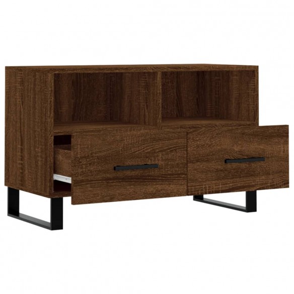 Meuble TV Chêne marron 80x36x50 cm Bois d'ingénierie