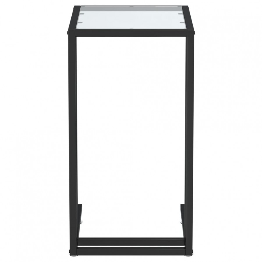 Table d'appoint ordinateur Transparent 50x35x65 cm Verre trempé