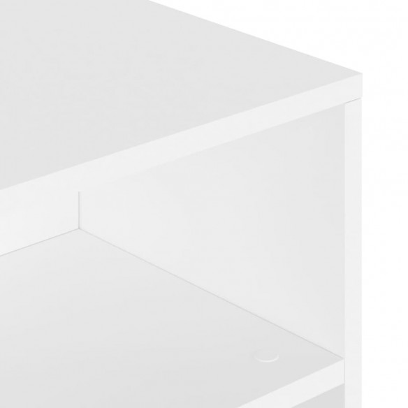 Table basse blanc 90x55x42,5 cm bois d'ingénierie