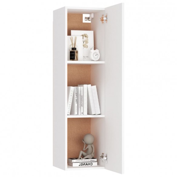 Ensemble de meubles TV 4 pcs Blanc Aggloméré