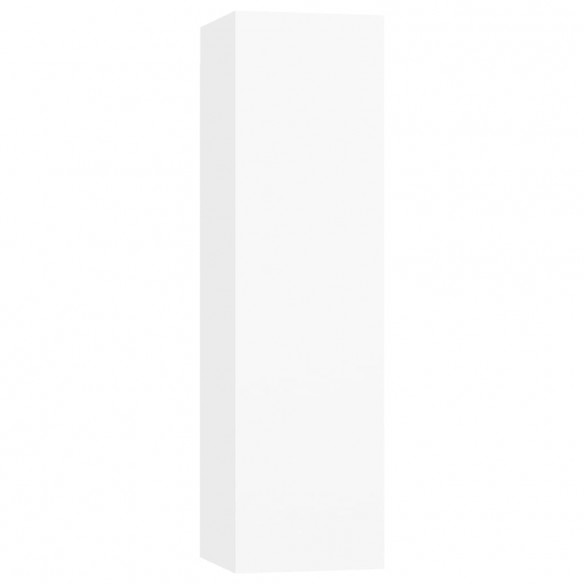 Ensemble de meubles TV 4 pcs Blanc Aggloméré