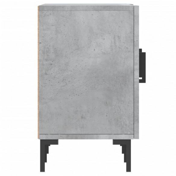 Meuble TV gris béton 150x30x50 cm bois d'ingénierie