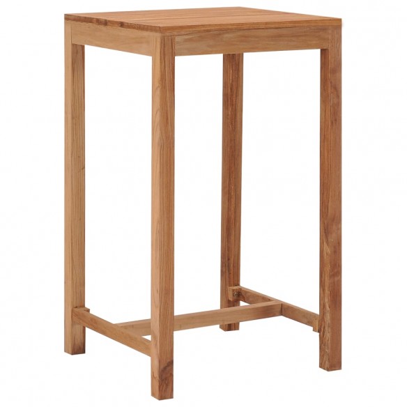 Table de bar de jardin 60x60x105 cm bois de teck solide