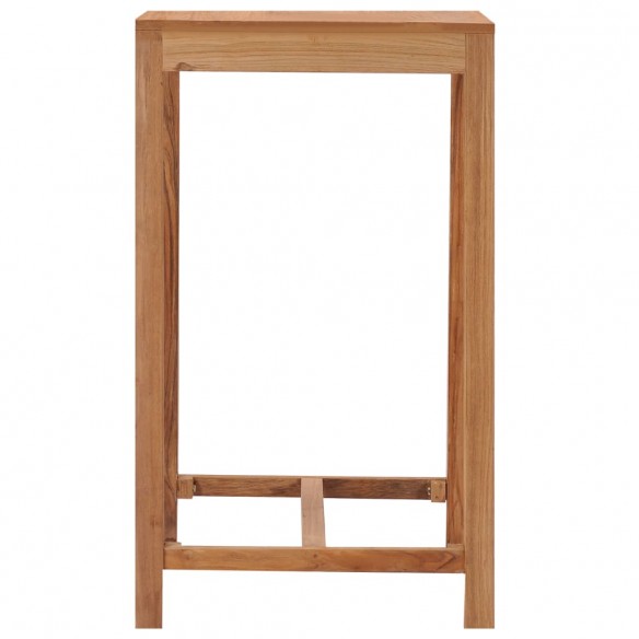 Table de bar de jardin 60x60x105 cm bois de teck solide