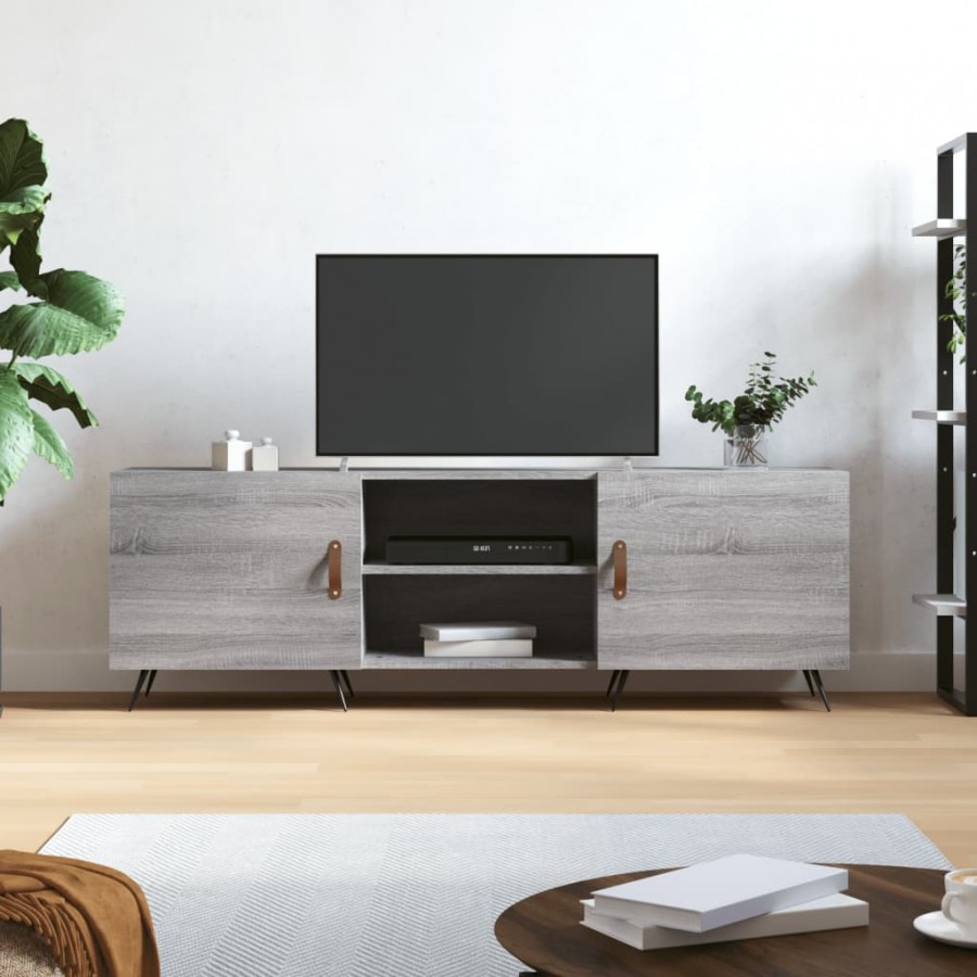 Meuble TV sonoma gris 150x30x50 cm bois d'ingénierie