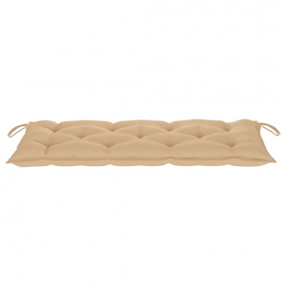 Banc de jardin pliable avec coussin 118 cm Bambou