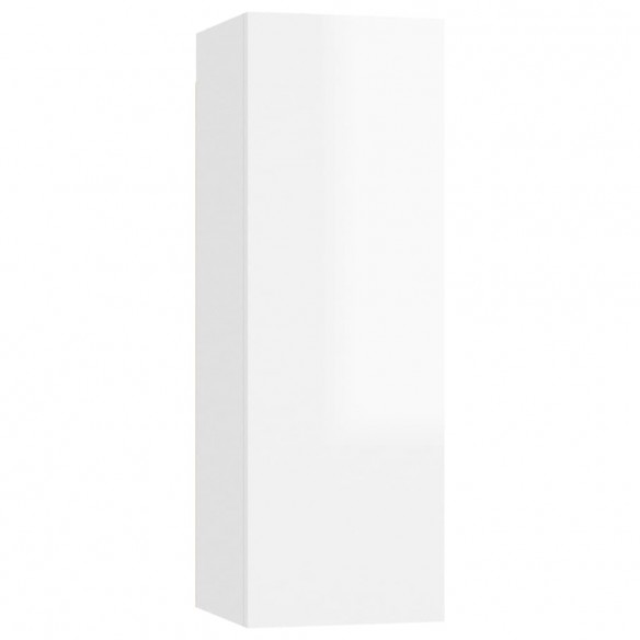 Ensemble de meubles TV 8 pcs Blanc brillant Bois d'ingénierie