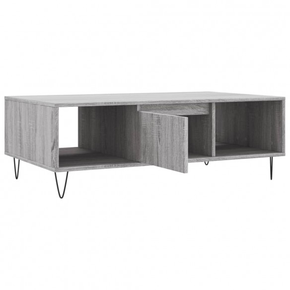 Table basse sonoma gris 104x60x35 cm bois d'ingénierie