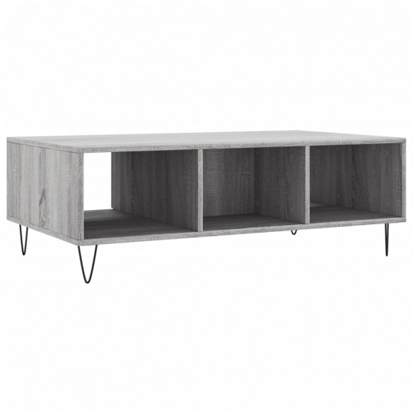Table basse sonoma gris 104x60x35 cm bois d'ingénierie