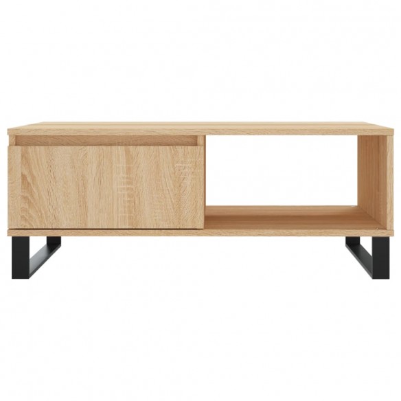 Table basse chêne sonoma 90x60x35 cm bois d'ingénierie