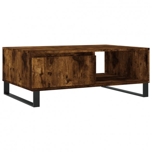 Table basse chêne fumé 90x60x35 cm bois d'ingénierie