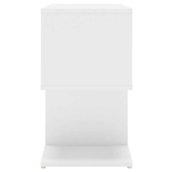 Tables de chevet 2 pcs Blanc 50x30x51,5 cm Aggloméré