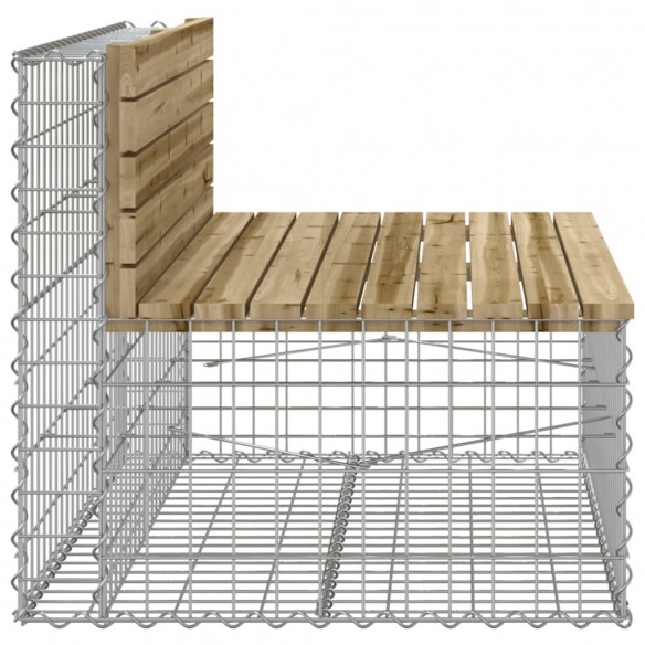 Banc de jardin design gabion 103x70x65 cm bois de pin imprégné