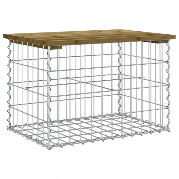 Banc de jardin design gabion 63x44x42 cm bois de pin imprégné