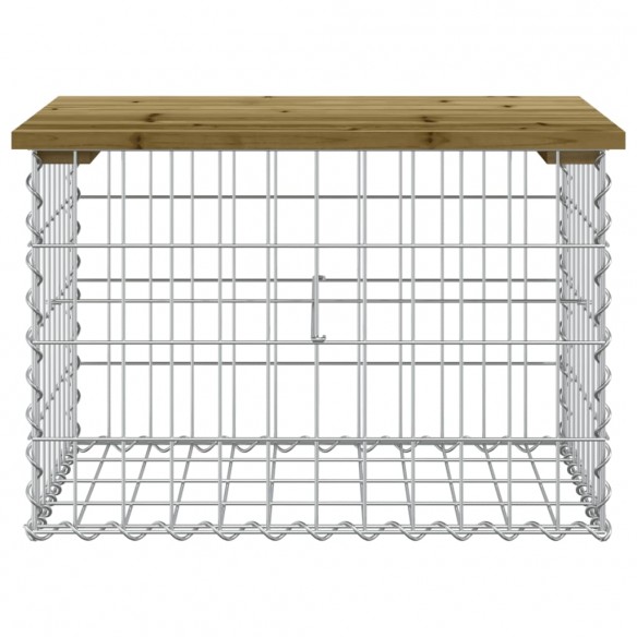 Banc de jardin design gabion 63x44x42 cm bois de pin imprégné