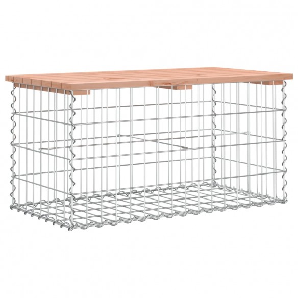 Banc de jardin design gabion 83x44x42 cm bois massif de douglas