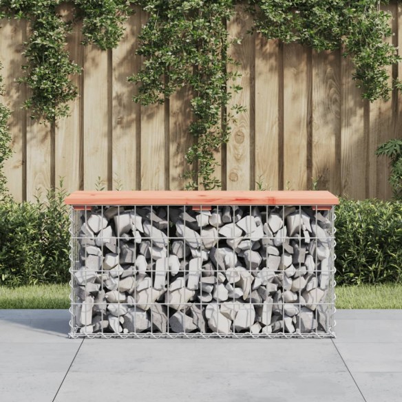 Banc jardin design gabion 83x31,5x42 cm bois massif de douglas