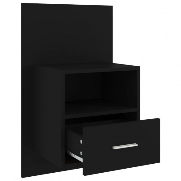 Tables de chevet murales 2 pcs Noir