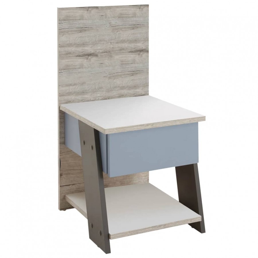 FMD Table de chevet avec 1 tiroir 34,2x39x69 cm chêne sable