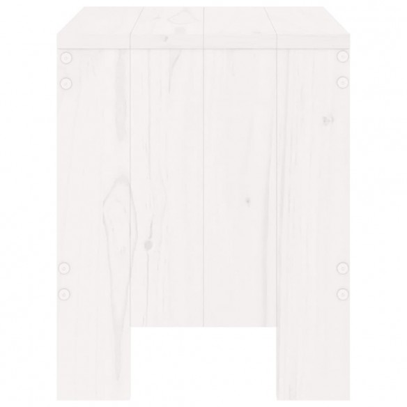 Tabourets de jardin 2 pcs blanc 40x36x45 cm bois massif de pin