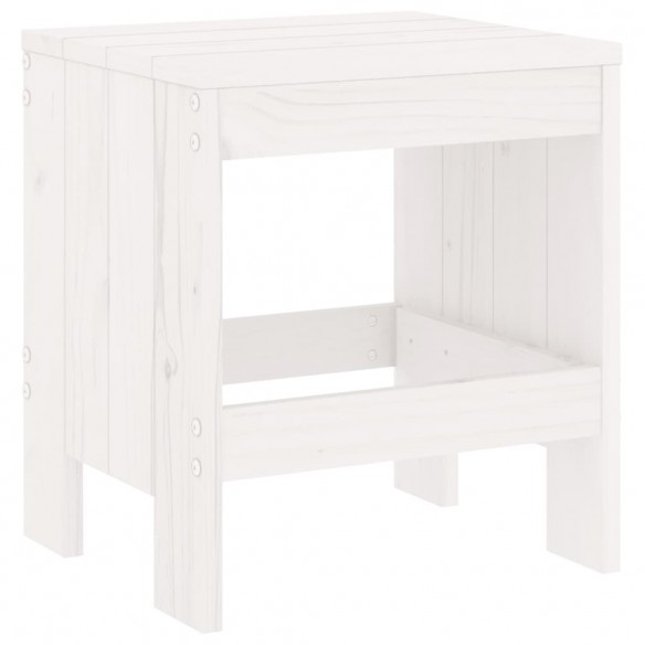 Tabourets de jardin 2 pcs blanc 40x36x45 cm bois massif de pin