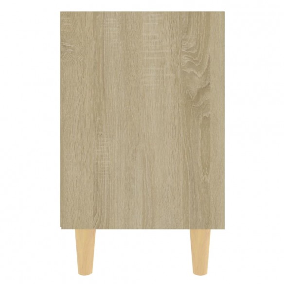 Table de chevet avec pieds en bois Chêne sonoma 40x30x50 cm