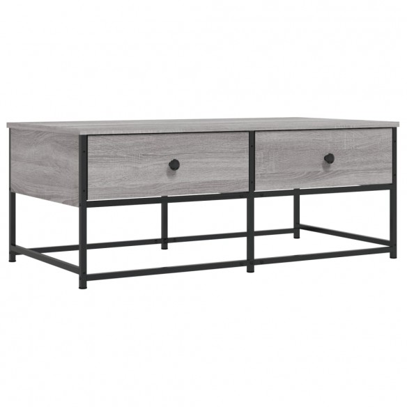 Table basse sonoma gris 100x51x40 cm bois d'ingénierie
