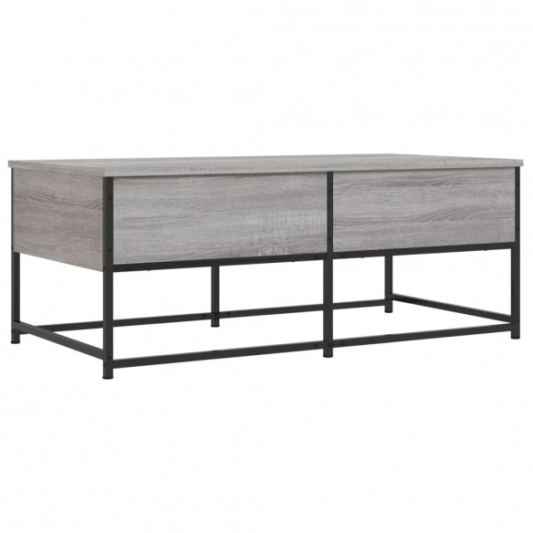 Table basse sonoma gris 100x51x40 cm bois d'ingénierie