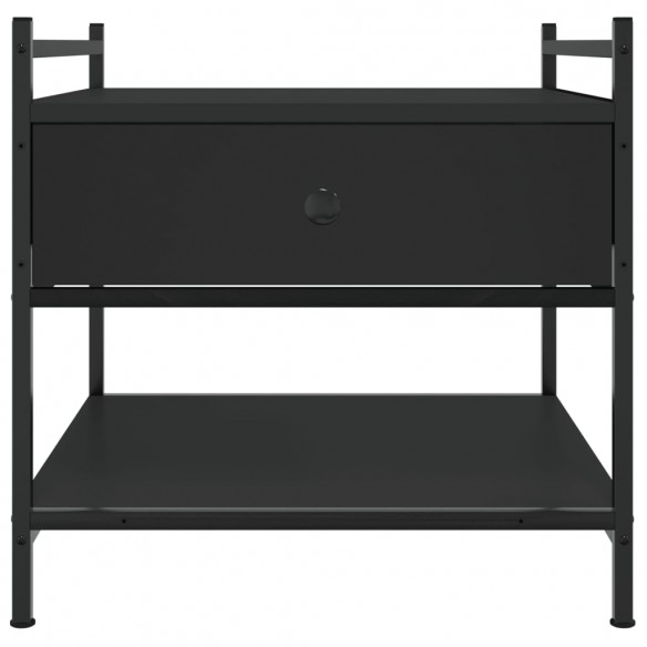 Table basse noir 50x50x50 cm bois d'ingénierie