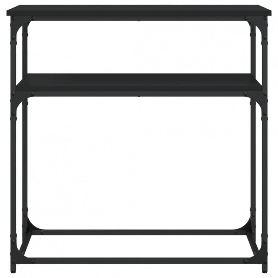 Table console noir 75x35,5x75 cm bois d'ingénierie
