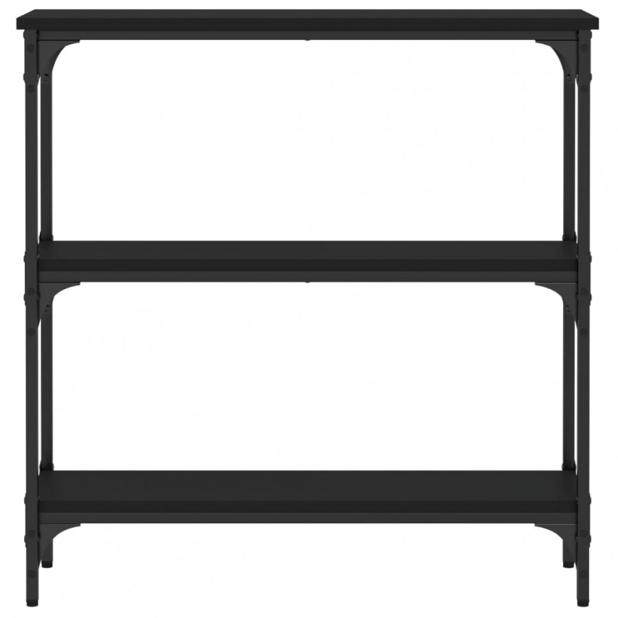 Table console noir 75x22,5x75 cm bois d'ingénierie