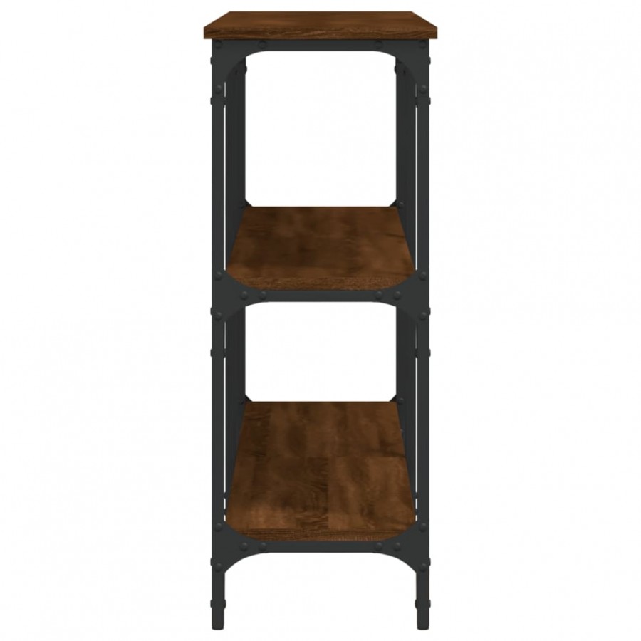 Table console chêne marron 150x29x75 cm bois d'ingénierie