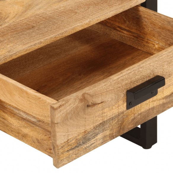 Table basse 100x54x40 cm bois de manguier solide et fer