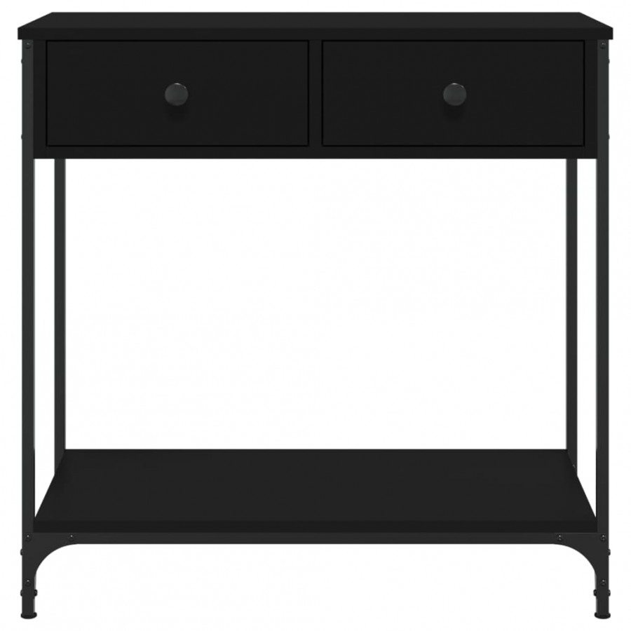 Table console noir 75x34,5x75 cm bois d'ingénierie