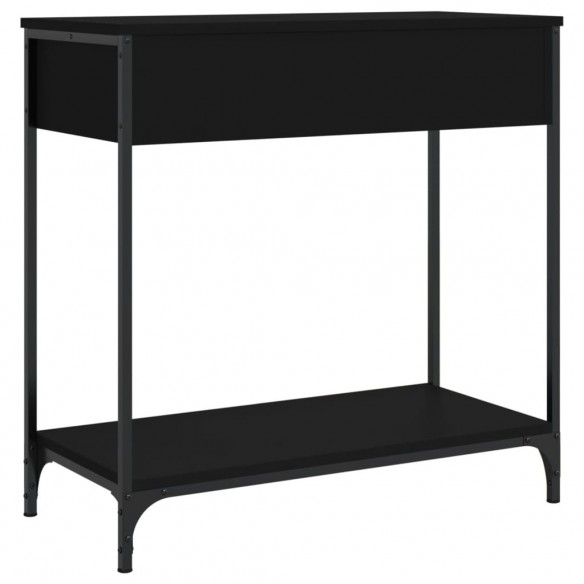 Table console noir 75x34,5x75 cm bois d'ingénierie