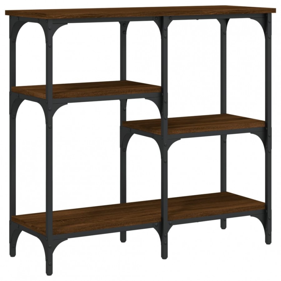 Table console chêne marron 80x29x75 cm 