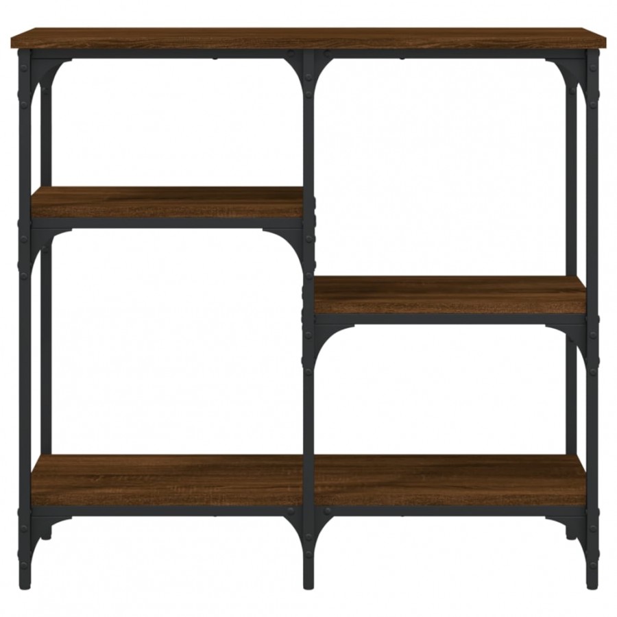 Table console chêne marron 80x29x75 cm 
