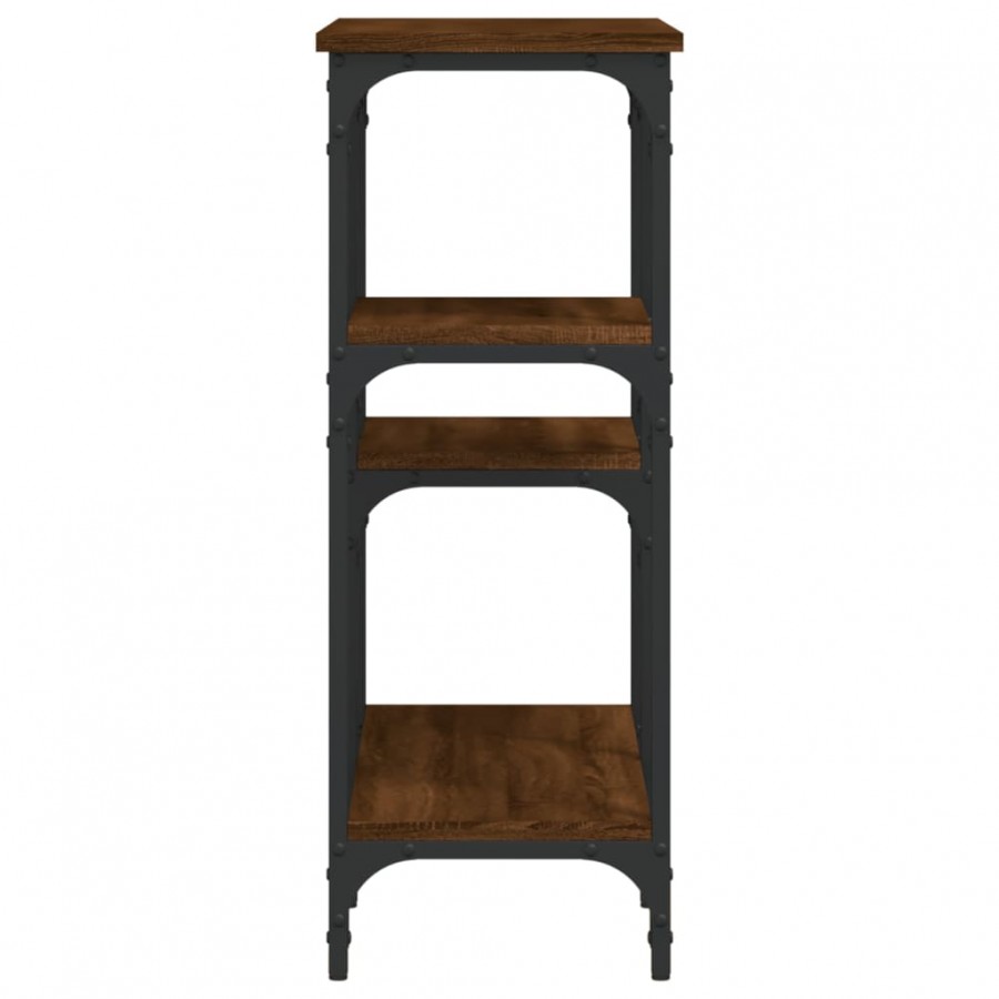 Table console chêne marron 80x29x75 cm 
