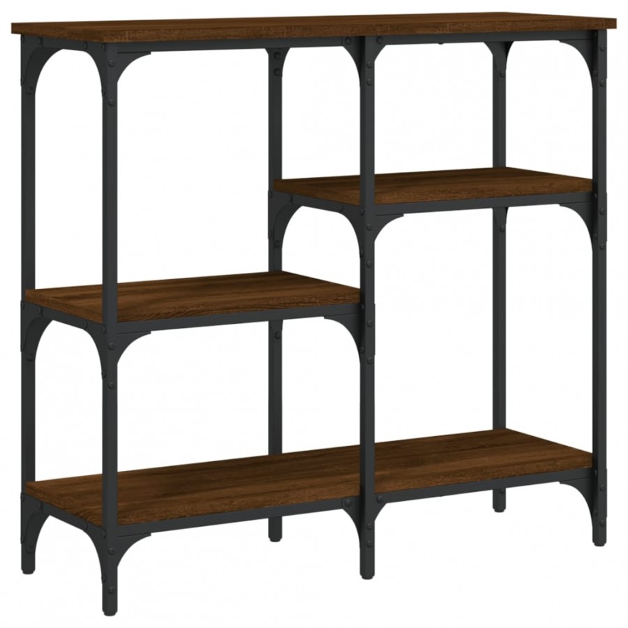 Table console chêne marron 80x29x75 cm 