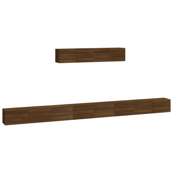 Ensemble de meubles TV 6 pcs Chêne marron Bois d'ingénierie