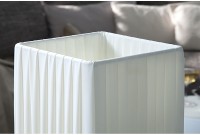 Lampadaire rectangulaire 160cm en tissu de latex plissé blanc
