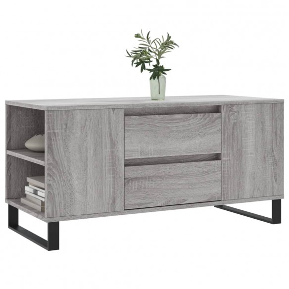 Table basse sonoma gris 102x44,5x50 cm bois d'ingénierie