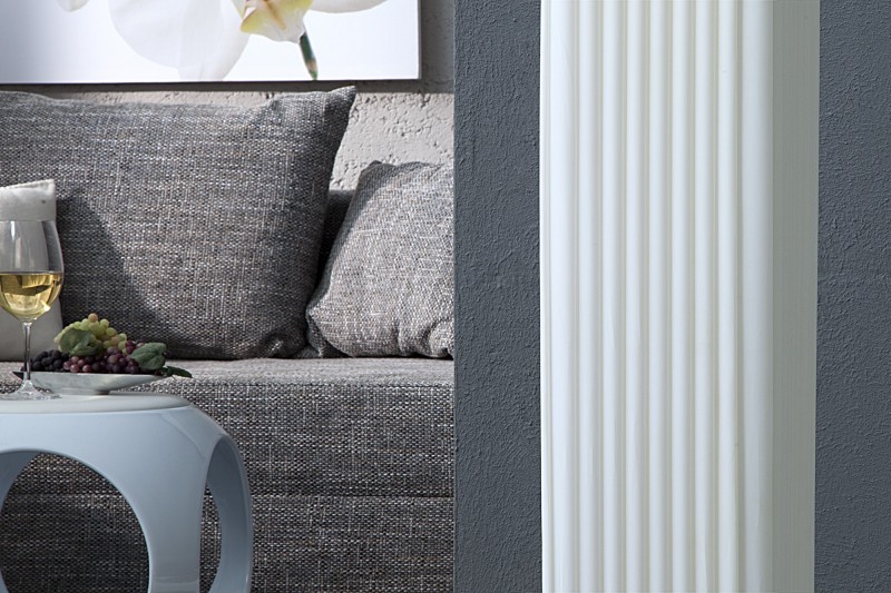 Lampadaire rectangulaire 160cm en tissu de latex plissé blanc